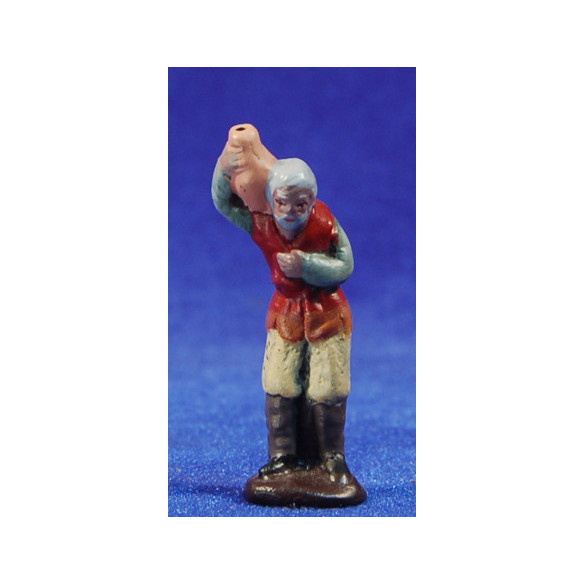 Pastor con jarra 5 cm barro pintado Figuralia