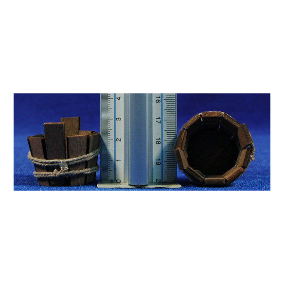 Barreño redondo 3 cm madera