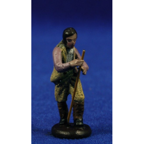 Shepherd with stick 5 cm clay painted Figuralia