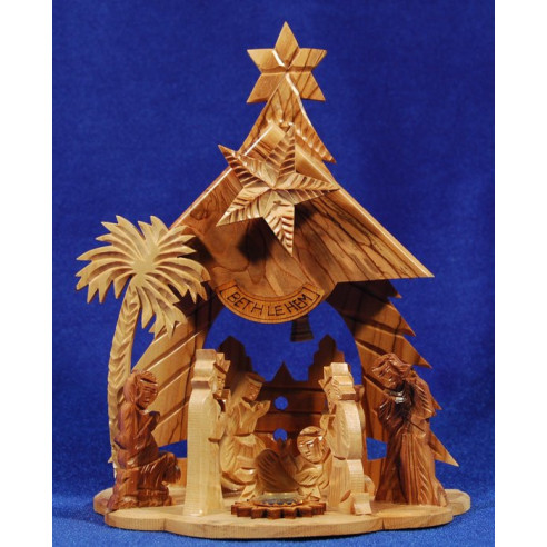 Nativity decoration 19 cm wood