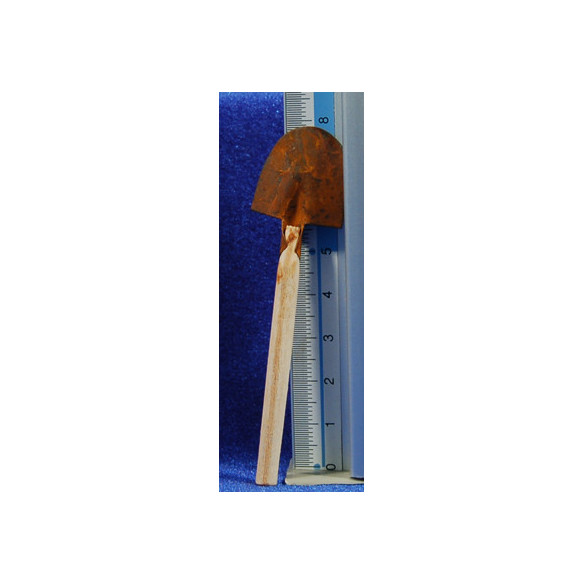 Round spade 8 cm wood and metal