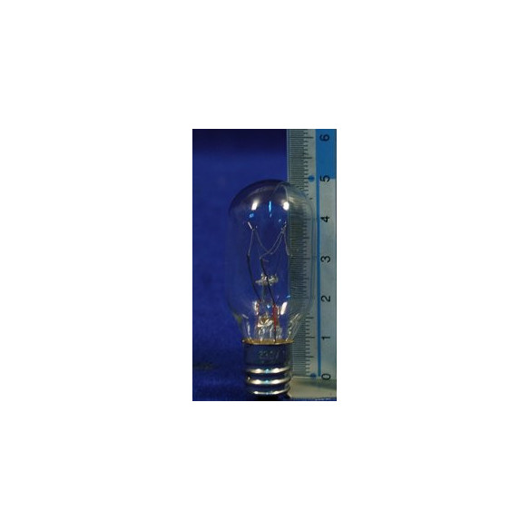 Bombeta blanca E12  6 cm vidre