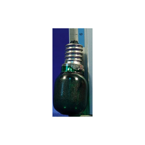 Bombeta E14 verda 5 cm vidre