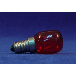 White E14 red 5 cm glass