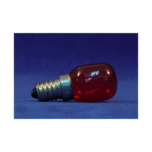 White E14 red 5 cm glass