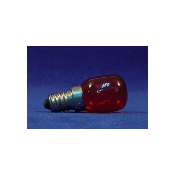 Bombeta E14 vermella 5 cm vidre