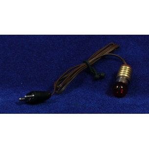 Bulb E10 red light with cable 2 cm glass