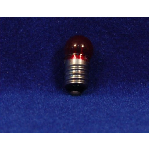 Bombilla roja E10 2 cm cristal