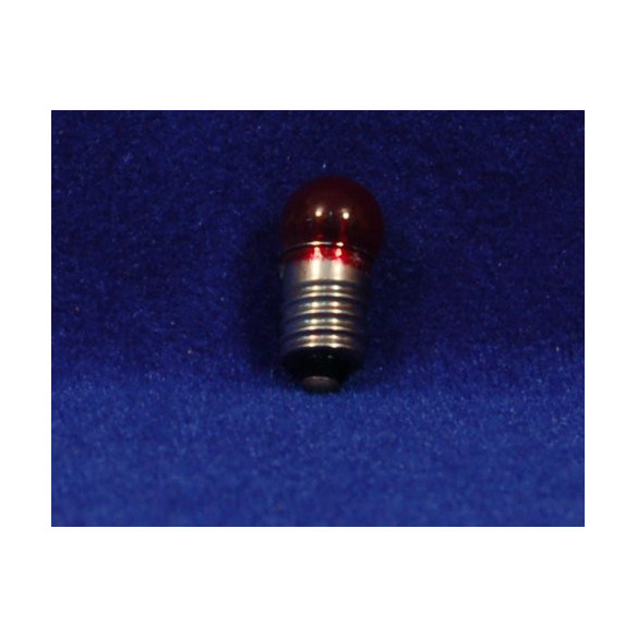Bombilla roja E10 2 cm cristal