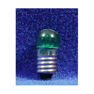 Bombilla verde E10 2 cm cristal