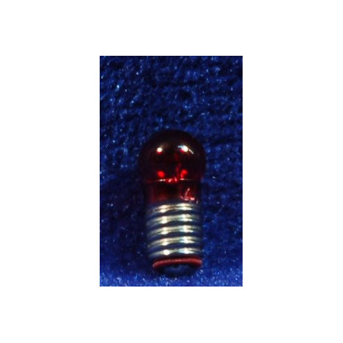 Red E5,5 bulb 1 cm glass