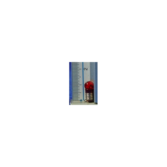 Red E5,5 bulb 1 cm glass