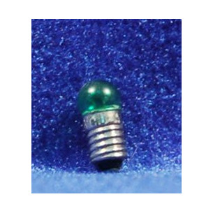 Bulb E5,5 green 1 cm glass