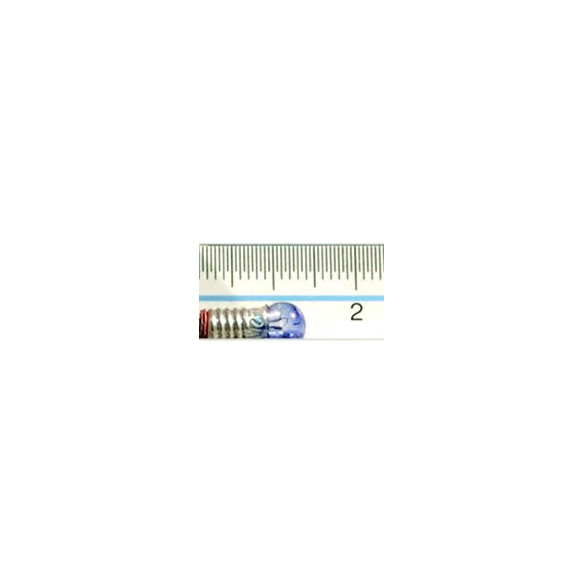 Bombilla E5,5 azul 1 cm cristal