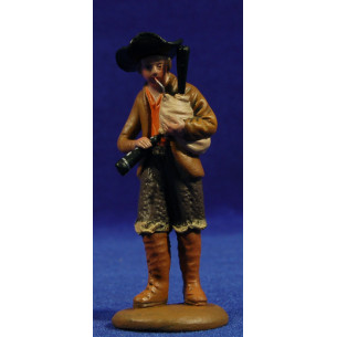 Pastore con cornamuse 9 cm terracotta dipinte Figuralia