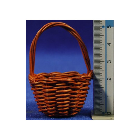 Basket one handle brown diameter 3,3 cm wicker