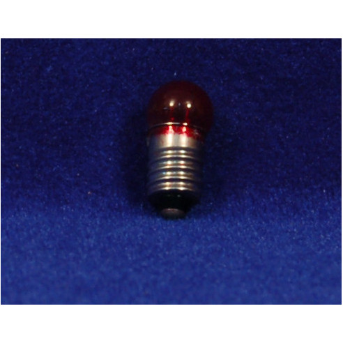 Bombilla roja E10 2 cm cristal