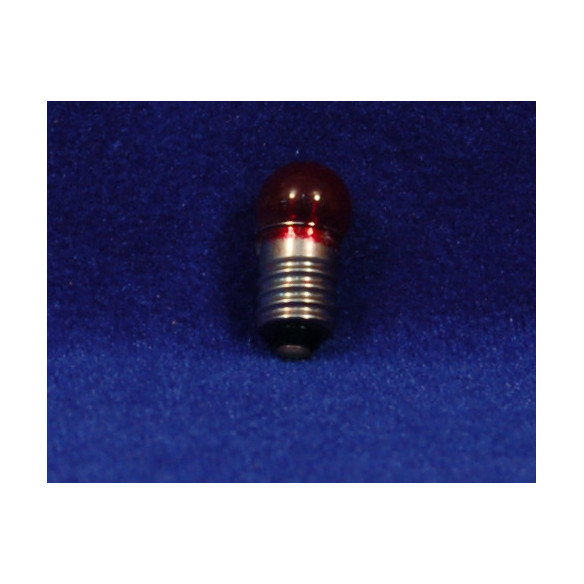 Bombilla roja E10 2 cm cristal