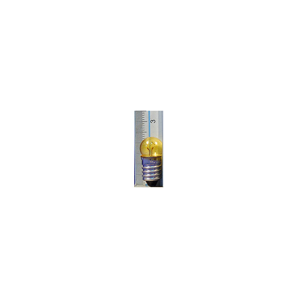 Bombilla amarilla E10 2 cm cristal