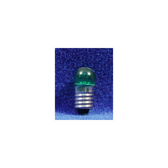 Bombilla verde E10 2 cm cristal