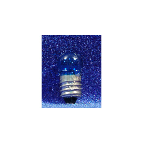 Bombilla azul E10 2 cm cristal