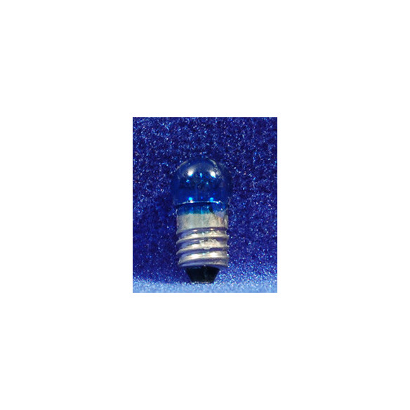 Bombilla azul E10 2 cm cristal