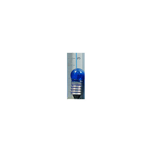 Bombilla azul E10 2 cm cristal