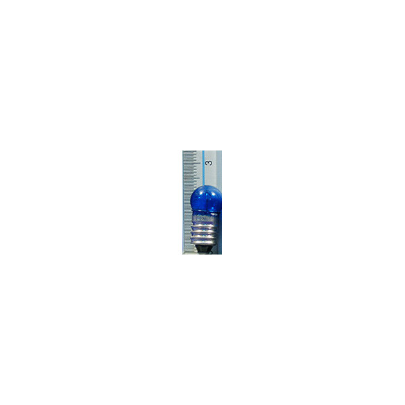 Bombilla azul E10 2 cm cristal