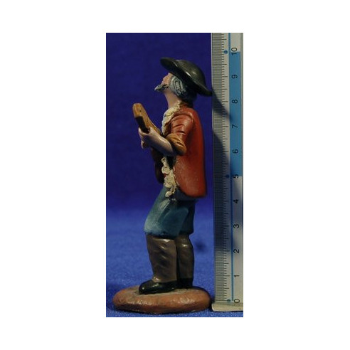 Shepherd with guitar 9 cm clay painted Figuralia