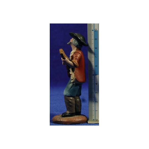 Shepherd with guitar 9 cm clay painted Figuralia