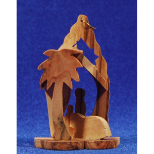 Nativity decoration hanging 7 cm wood