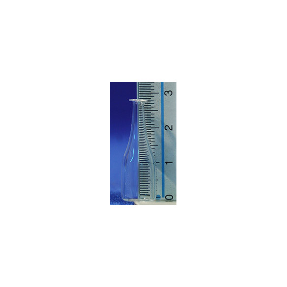 Bottle transparent 3 cm glass