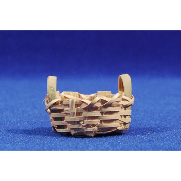Basket oval plan with handles 4 cm wicker