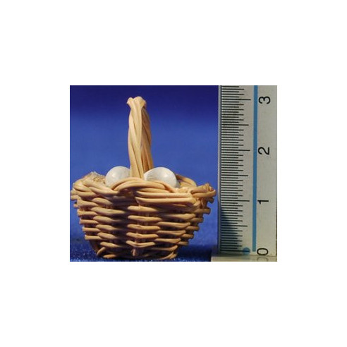 Cistell amb ous 3 cm vímet