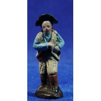 Pastor con castañuelas 5 cm barro pintado Figuralia