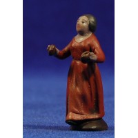 Pastora con castañuelas 5 cm barro pintado Figuralia