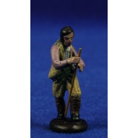 Pastor con bastón 5 cm barro pintado Figuralia