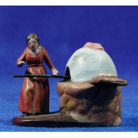 Pastora panadera 5 cm barro pintado Figuralia