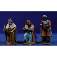 Reyes adorando 12 cm barro pintado Figuralia