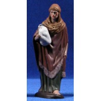 Pastor con saco 12 cm barro pintado Figuralia