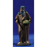 Pastor con pan 12 cm barro pintado Figuralia