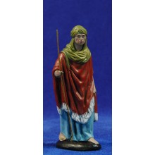 Pastor con bastón 12 cm barro pintado Figuralia