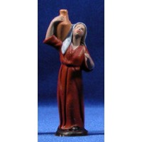 Pastora con jarra 7 cm barro pintado Figuralia