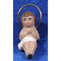 Niño Jesús 7 cm barro pintado Figuralia