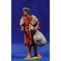 Pastor hebreo con saco 12 cm barro pintado Delgado