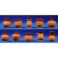 Jarra cerámica con barniz  4 cm barro
