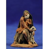 Pastor adorando con cordero 7 cm pasta cerámica Hermanos Cerrada