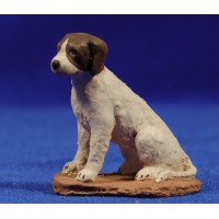 Perro sentado 12 cm pasta cerámica Hermanos Cerrada