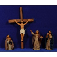Cruces crucificción 12 cm barro y ropa
