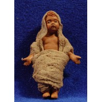 Niño Jesús con vestido M3 14 cm barro pintado